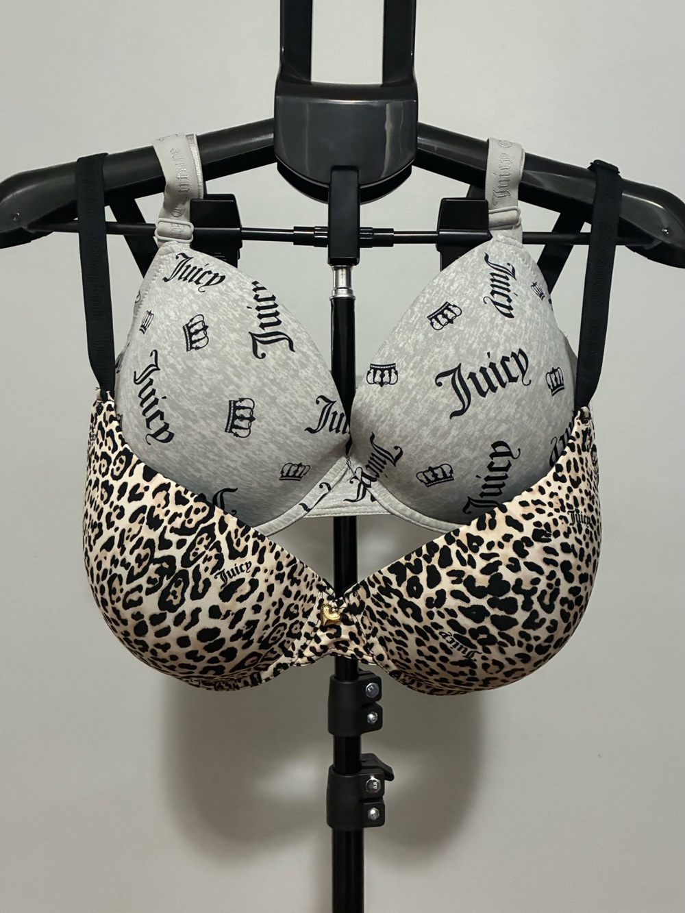Juicy Couture Women's Leopard & Grey Push-Up Bras